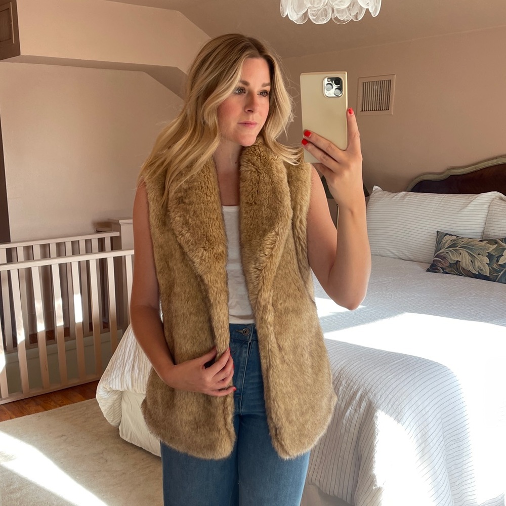 Women’s Tan Fur Vest | Sanctuary | Small
